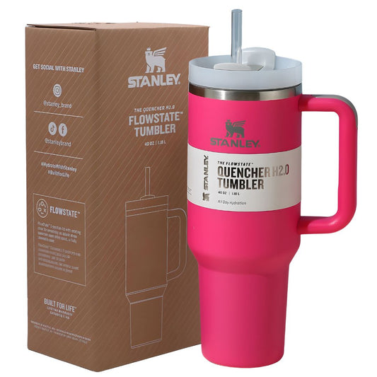Stanley Barbie Pink Quencher Flowstate 40 OZ Tumbler Cup