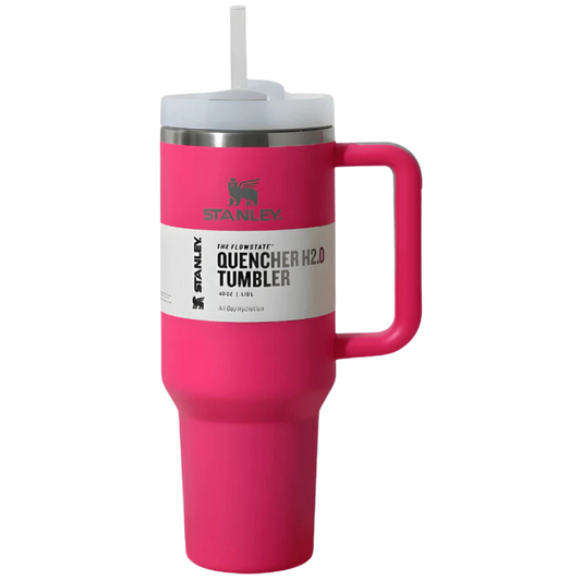 Stanley Hot Pink Quencher Flowstate 40 OZ Tumbler Cup