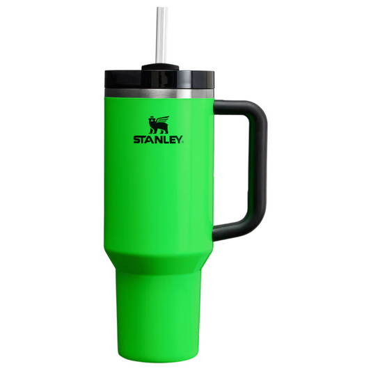 Stanley Neon Green Quencher Flowstate 40 OZ Tumbler Cup