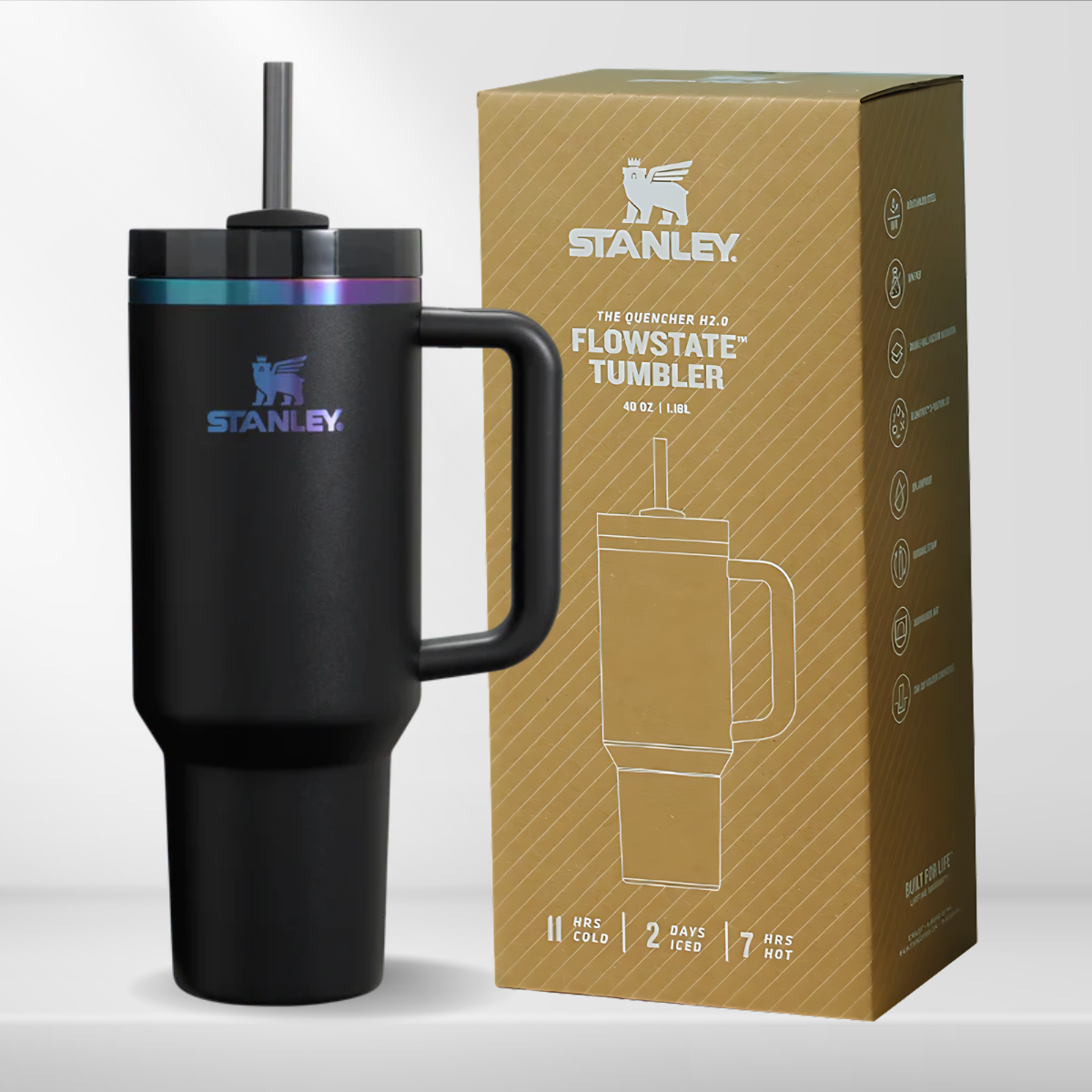 Black Chroma Stanley 40 oz Tumbler